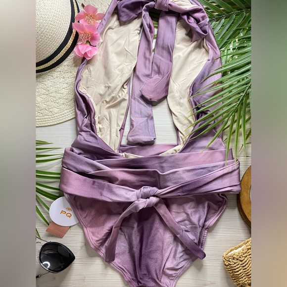 PQ Violet Sunset Alex Halter Neck One Piece - Picture 7 of 13